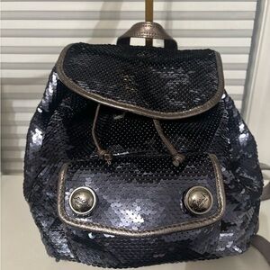 Coach Blue Sequin Backpack